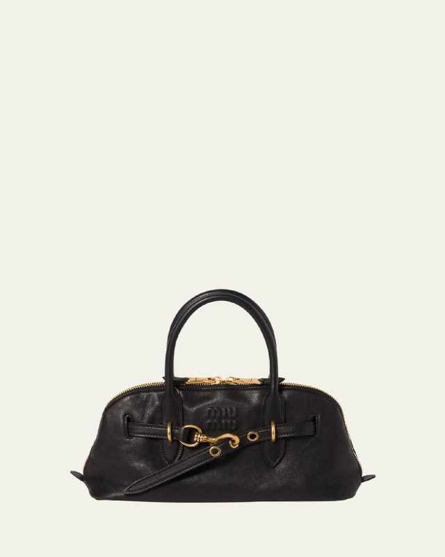 Lamb Leather Top-Handle Bag